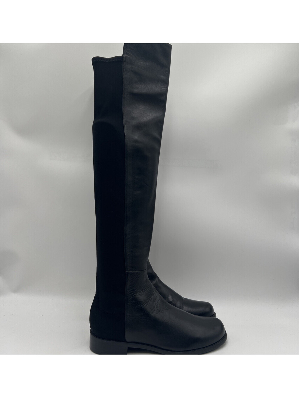 Stuart Weitzman 50/50 black leather over-the-knee boots Size 8M